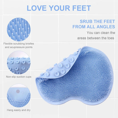 Premium Silicone Foot Scrubber Bath Pad for Deep Cleaning, and Foot Massage