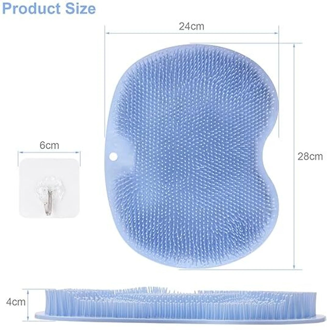 Premium Silicone Foot Scrubber Bath Pad for Deep Cleaning, and Foot Massage